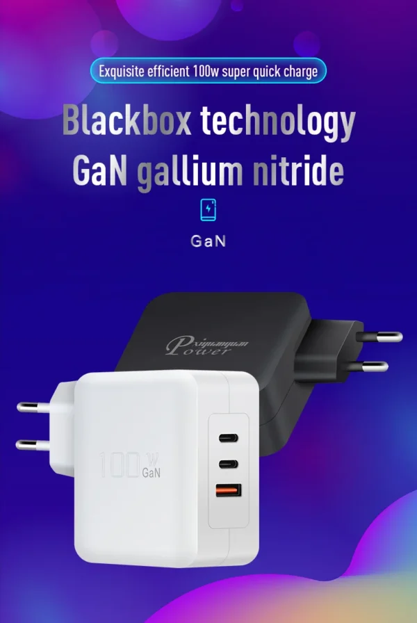 PD100CCA GaN 100W USB-C Fast Charger for Laptop & Phone - Image 2